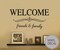 Family Wall Art Quotes Decal - Wall Decal - WELCOME Friends and Family  Wall Decals - Entryway sign decals  -1543 product 1